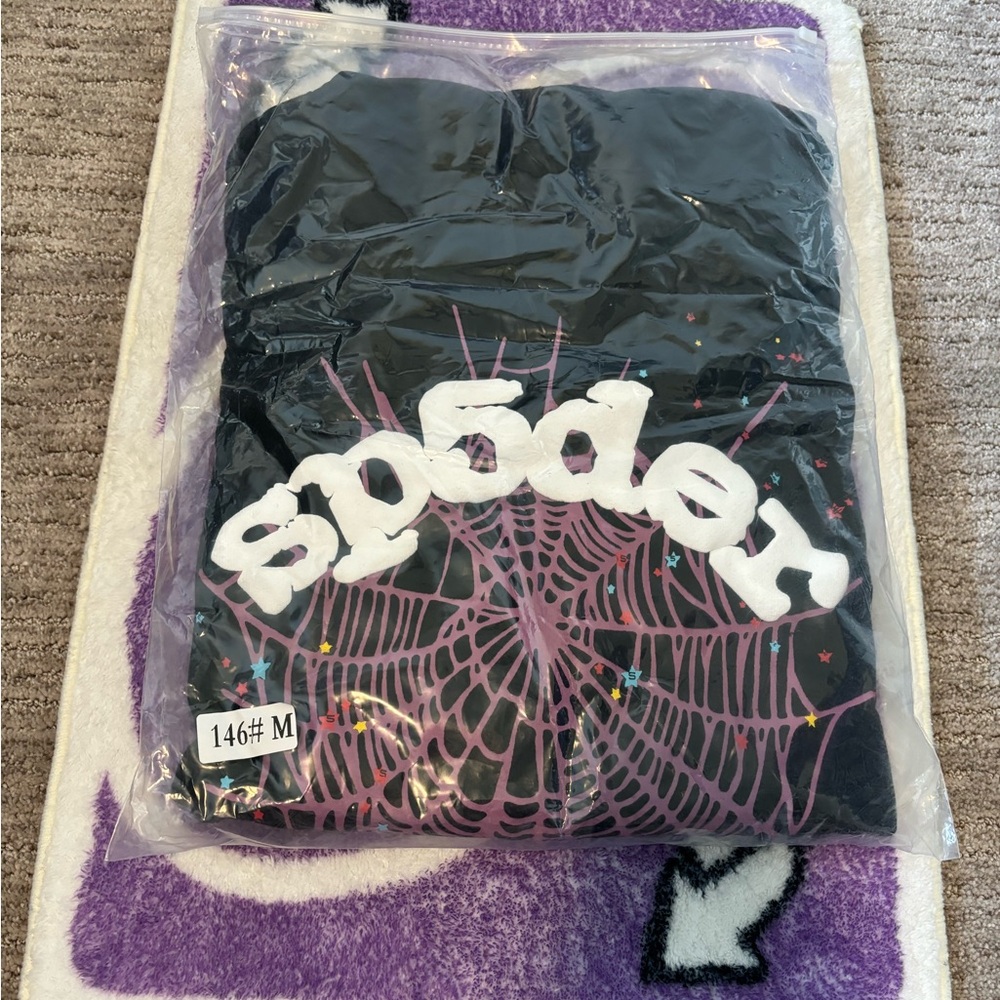 Sp5der hoodie 1:1 black *PUFF PRINT* M